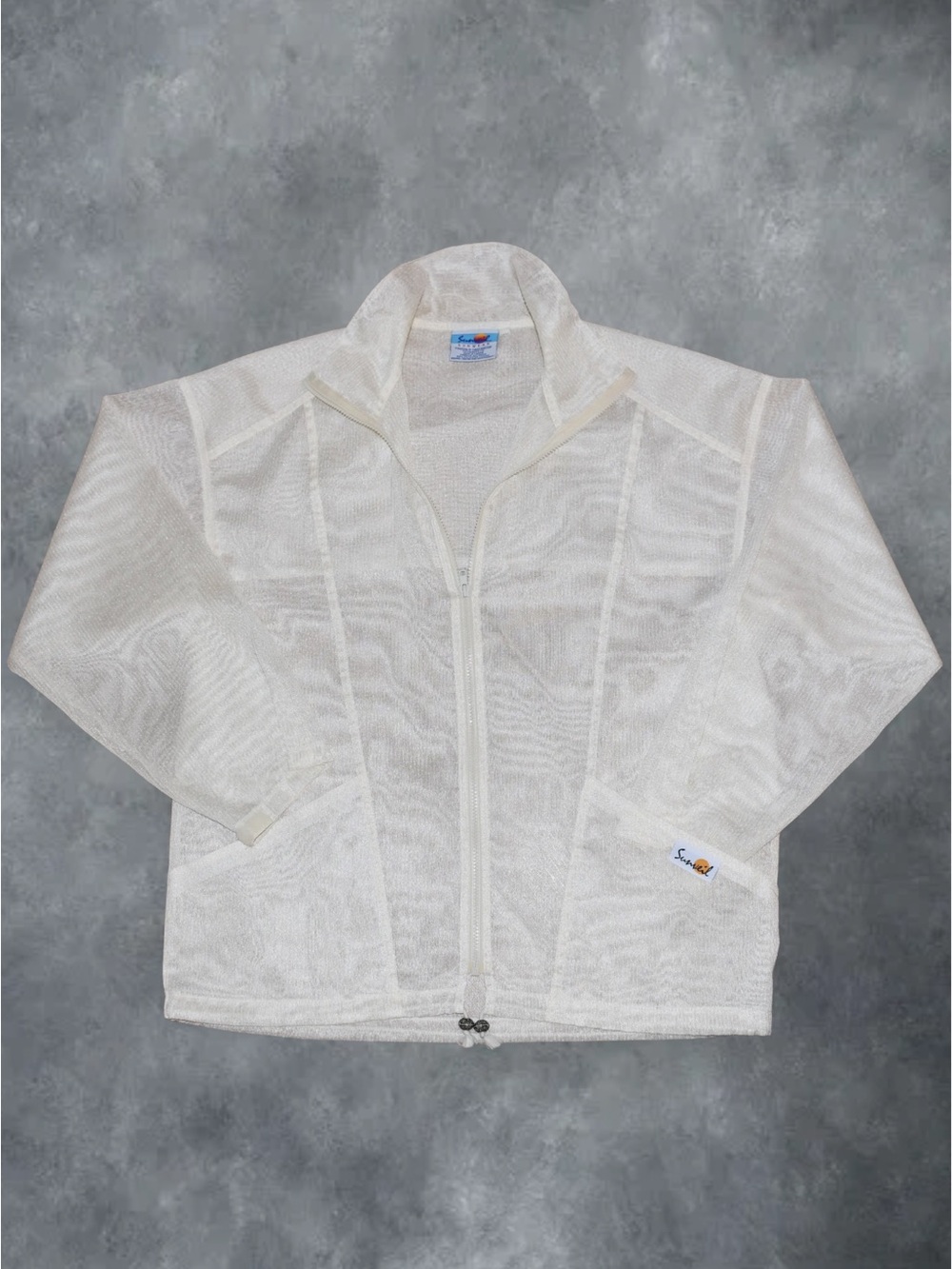 Sunveil Sheer Sun Cover-Up Zip Jacket M